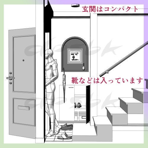 3Dアパート全体(10畳個室含む)