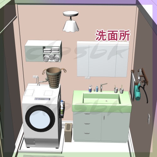 3Dアパート全体(10畳個室無し)