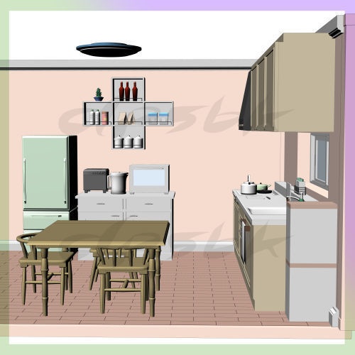 3Dアパート全体(10畳個室無し)