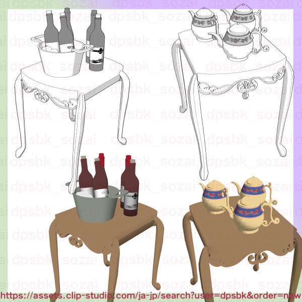 フルセット北部-辺境伯の家と各部屋【3D】