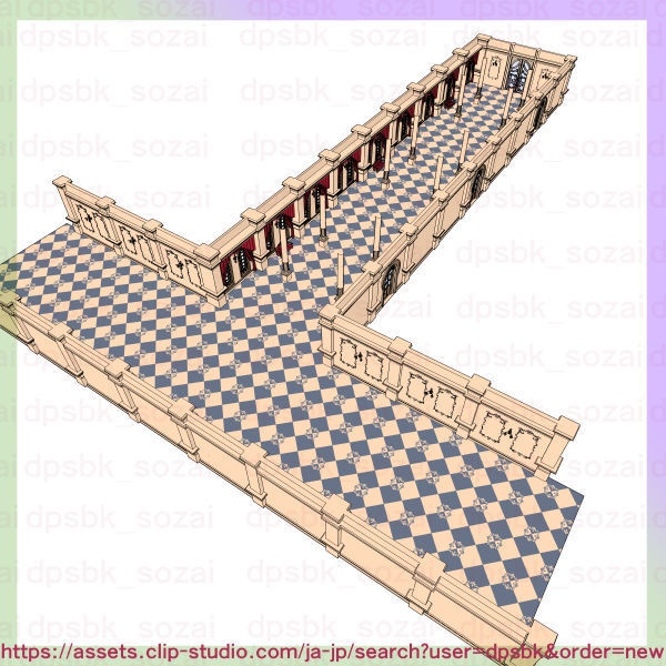 フルセット北部-辺境伯の家と各部屋【3D】