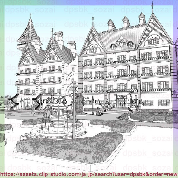 フルセット北部-辺境伯の家と各部屋【3D】