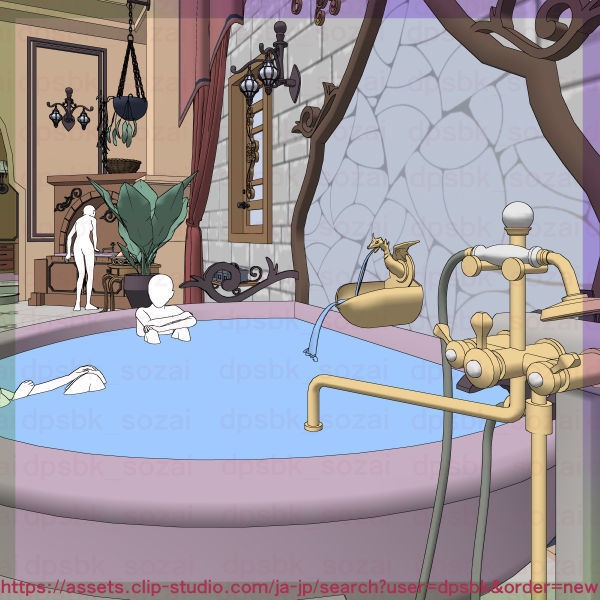 フルセット北部-辺境伯の家と各部屋【3D】