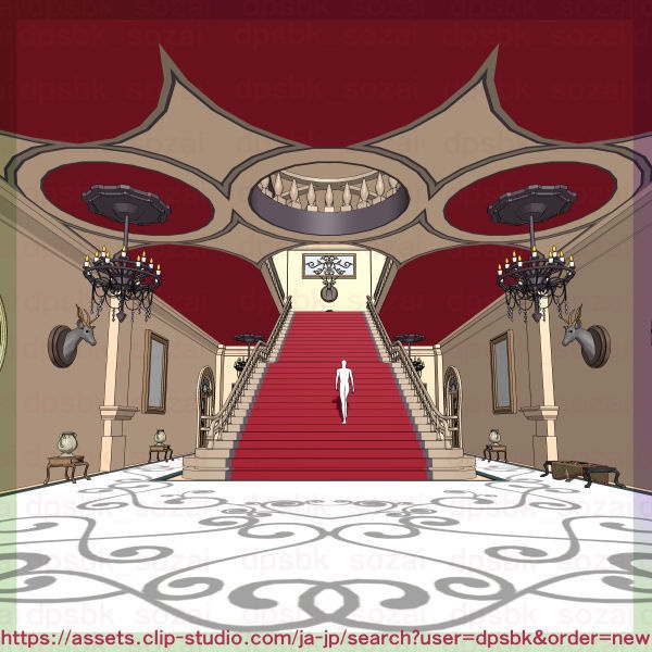 フルセット北部-辺境伯の家と各部屋【3D】