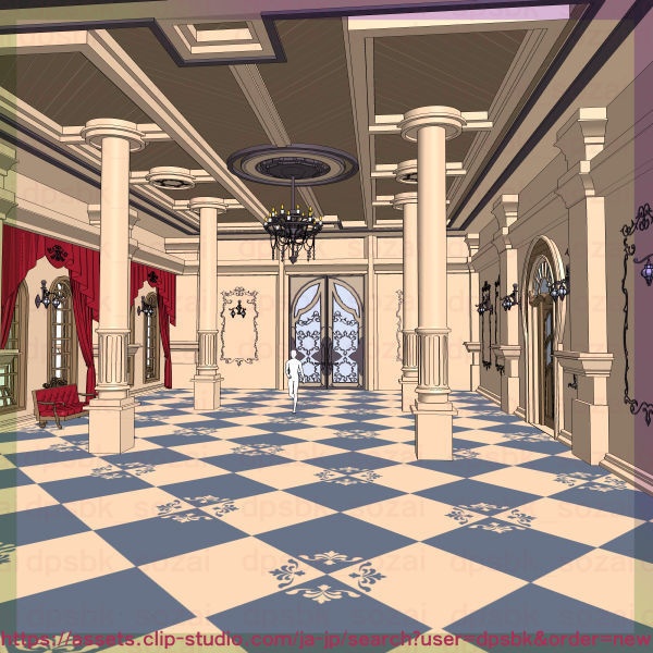 フルセット北部-辺境伯の家と各部屋【3D】