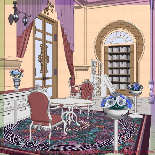 フルセット北部-辺境伯の家と各部屋【3D】