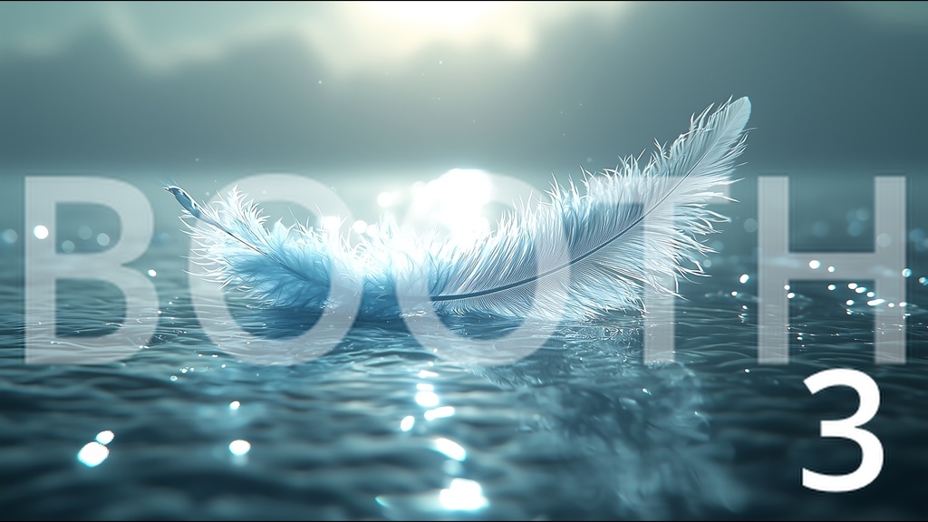 光と水に浮かぶ幻想的な羽根素材集 Vol.2|超高解像度8736×4896px|10枚+シークレット2枚
