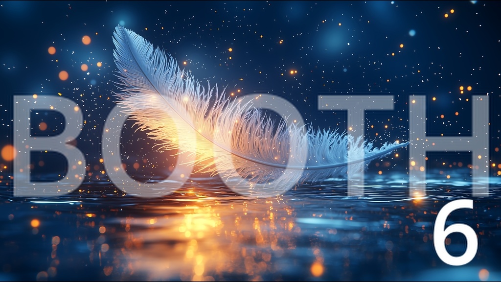 光と水に浮かぶ幻想的な羽根素材集 Vol.2|超高解像度8736×4896px|10枚+シークレット2枚