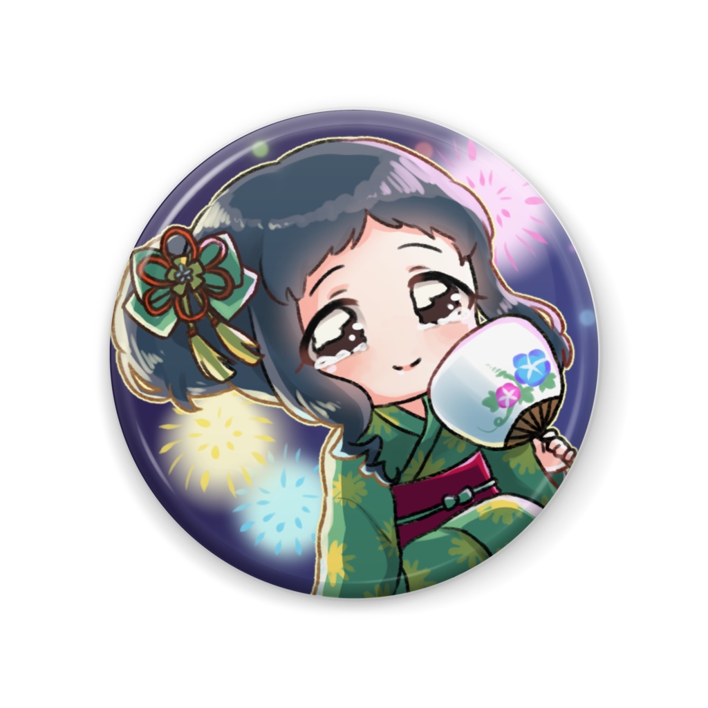 浴衣な缶バッジ