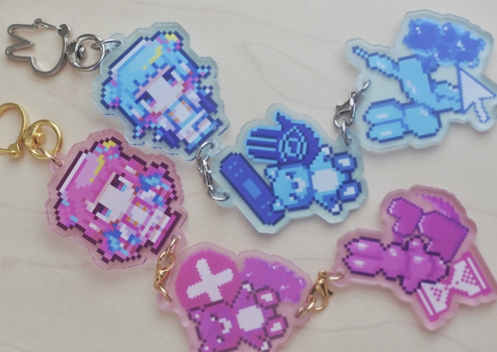 ドット絵3連アクキー