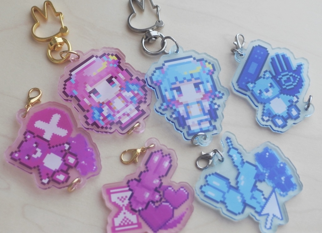 ドット絵3連アクキー