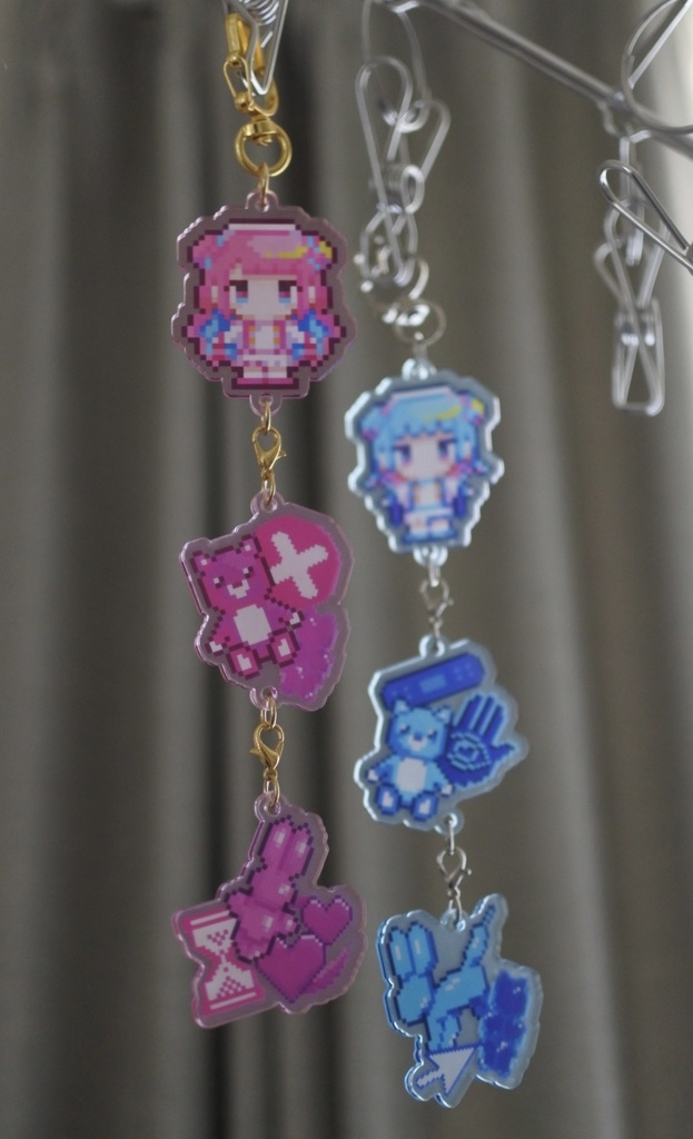 ドット絵3連アクキー