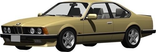 ＢＭＷ635背景透明切り抜き画像　1001