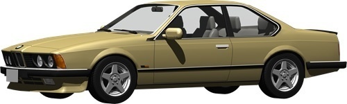 ＢＭＷ635背景透明切り抜き画像　1002