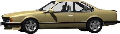 ＢＭＷ635背景透明切り抜き画像　1003