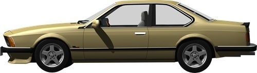 ＢＭＷ635背景透明切り抜き画像　1004