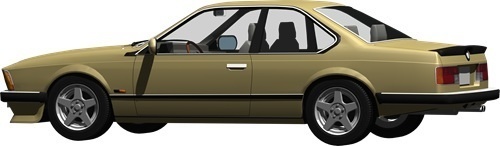 ＢＭＷ635背景透明切り抜き画像　1005