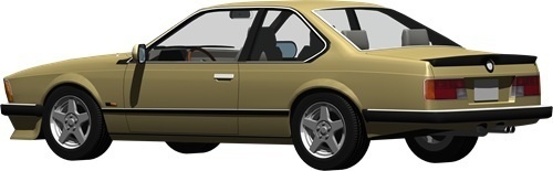 ＢＭＷ635背景透明切り抜き画像　1006