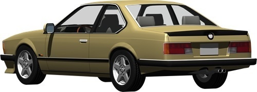 ＢＭＷ635背景透明切り抜き画像　1007