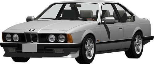 ＢＭＷ635背景透明切り抜き画像　2000