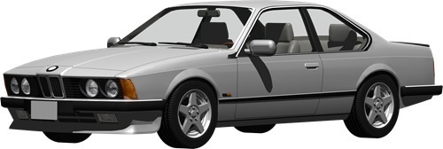 ＢＭＷ635背景透明切り抜き画像　2001