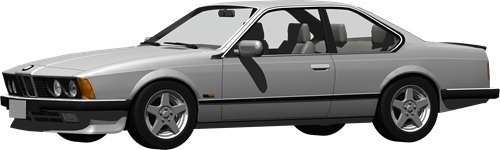 ＢＭＷ635背景透明切り抜き画像　2002