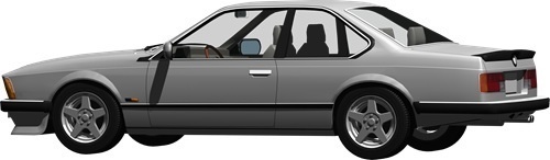 ＢＭＷ635背景透明切り抜き画像　2005