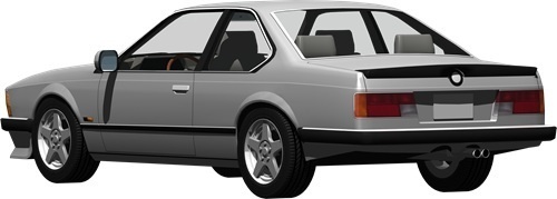 ＢＭＷ635背景透明切り抜き画像　2007