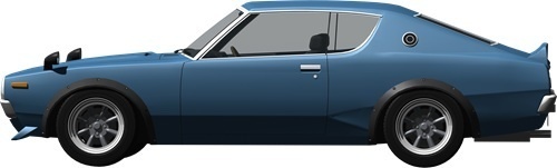 スカイラインＧＴＲ背景透明切り抜き画像　1004