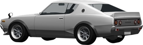 スカイラインＧＴＲ背景透明切り抜き画像　2006