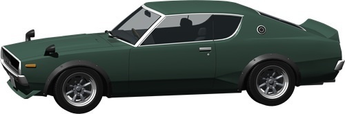 スカイラインＧＴＲ背景透明切り抜き画像　3003