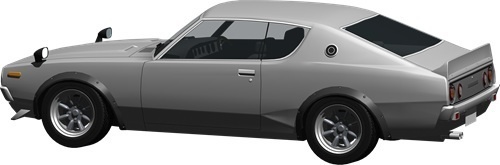 スカイラインＧＴＲ背景透明切り抜き画像　4005