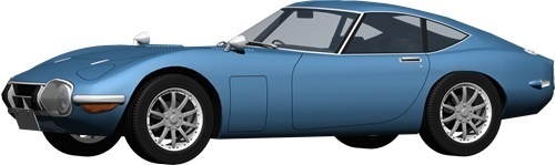 トヨタ2000ＧＴ背景透明切り抜き画像　1002