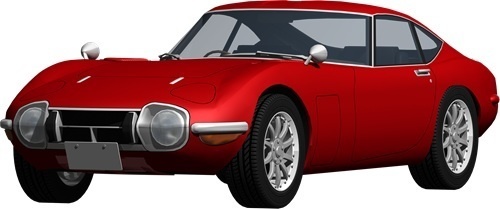 トヨタ2000ＧＴ背景透明切り抜き画像　3000