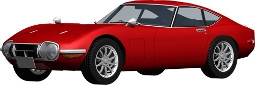 トヨタ2000ＧＴ背景透明切り抜き画像　3001