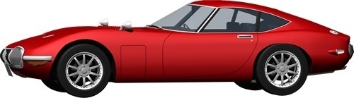 トヨタ2000ＧＴ背景透明切り抜き画像　3003