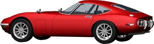 トヨタ2000ＧＴ背景透明切り抜き画像　3005