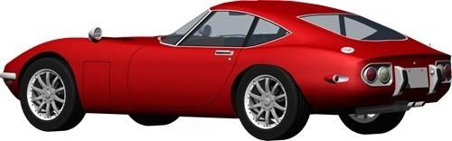 トヨタ2000ＧＴ背景透明切り抜き画像　3006