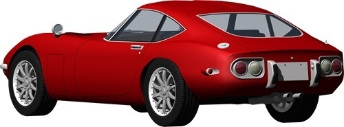 トヨタ2000ＧＴ背景透明切り抜き画像　3007