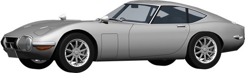 トヨタ2000ＧＴ背景透明切り抜き画像　4002