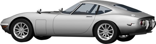 トヨタ2000ＧＴ背景透明切り抜き画像　4005