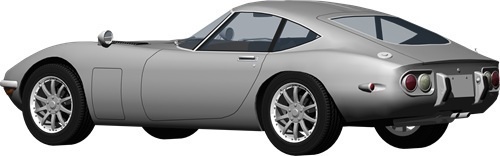 トヨタ2000ＧＴ背景透明切り抜き画像　4006