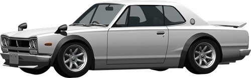 ハコスカＧＴＲ背景透明切り抜き画像　2002