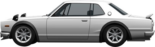 ハコスカＧＴＲ背景透明切り抜き画像　2004