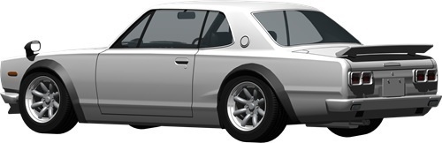 ハコスカＧＴＲ背景透明切り抜き画像　2006