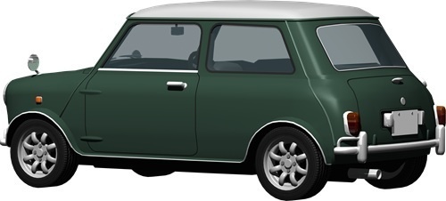 ミニクーパー背景透明切り抜き画像　3005