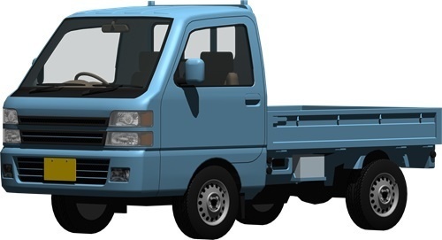 軽トラック背景透明切り抜き画像　1001