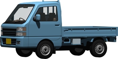 軽トラック背景透明切り抜き画像　1002