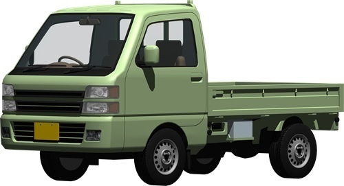 軽トラック背景透明切り抜き画像　2001