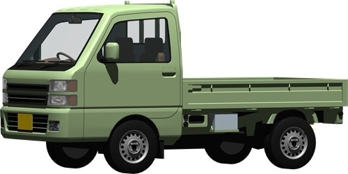 軽トラック背景透明切り抜き画像　2002